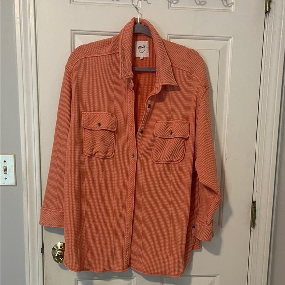 aerie Tops - Women’s Aerie Coral Overshirt